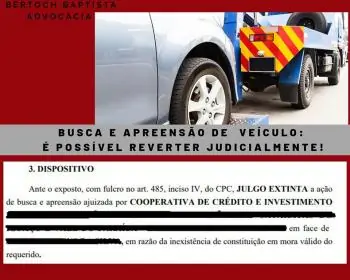 BUSCA E APREENSÃO DE VEICULO: É POSSÍVEL REVERTER JUDICIALMENTE!